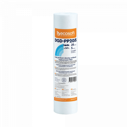 Двох градієнтний картридж Ecosoft 2.5″×10″ зі спіненого поліпропілену, 20-5 мкм